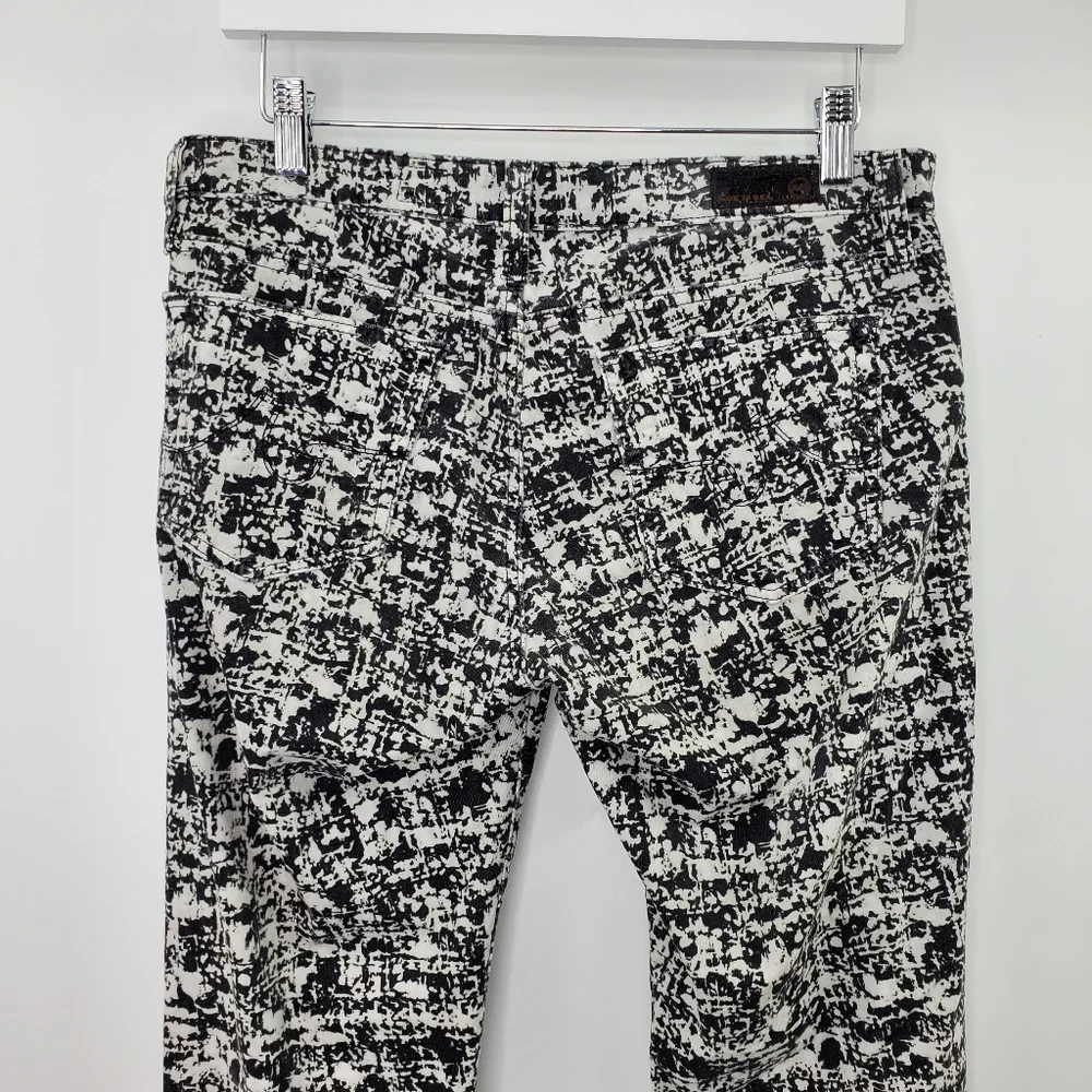 AG Adriano Goldschmied The Legging Super Skinny Jeans White Abstract Print - Picture 5 of 9